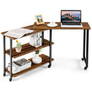 360° Rotating Sofa Side Table with Storage Shelves and Wheels by LJGDeals