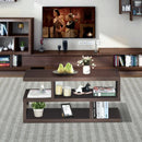 3-Tier Rectangular Modern Coffee Table with Storage Shelf by LJGDeals