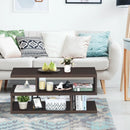 3-Tier Rectangular Modern Coffee Table with Storage Shelf by LJGDeals