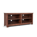 58 Inch Wood TV Stand for TVs up to 65 Inches with 4 Open Storage Shelves by LJGDeals
