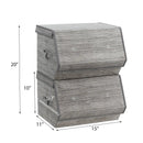 Set of 4 Storage Bins Stackable Cubes with Lid by LJGDeals