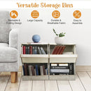 Set of 4 Storage Bins Stackable Cubes with Lid by LJGDeals