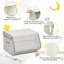 Set of 4 Storage Bins Stackable Cubes with Lid by LJGDeals