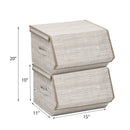 Set of 4 Storage Bins Stackable Cubes with Lid by LJGDeals