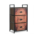 Industrial 3-Layers Fabric Dresser with Fabric Drawers and Steel Frame by LJGDeals