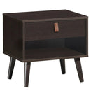 Nightstand Bedroom Table with Drawer Storage Shelf-Brown by LJGDeals
