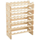 36 Bottles Stackable Wooden Wobble-Free Modular Wine Rack by LJGDeals