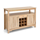 Server Buffet Sideboard With Wine Rack and Open Shelf by LJGDeals