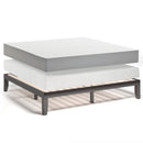 14 Inch King Size Wood Platform Bed Frame-Brown