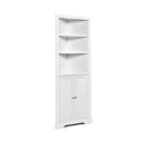 Free Standing Tall Bathroom Corner Storage Cabinet with 3 Shelves by LJGDeals