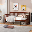 Twin Size Wooden Slats Daybed Bed with Rails by LJGDeals