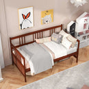 Twin Size Wooden Slats Daybed Bed with Rails by LJGDeals