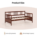 Twin Size Wooden Slats Daybed Bed with Rails by LJGDeals