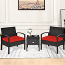 3 Piece PE Rattan Wicker Sofa Set with Washable and Removable Cushion for Patio by LJGDeals