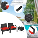 3 Piece PE Rattan Wicker Sofa Set with Washable and Removable Cushion for Patio by LJGDeals