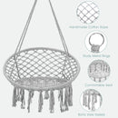 Hanging Macrame Hammock Chair with Handwoven Cotton Backrest by LJGDeals