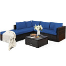 6 Pieces Outdoor Patio Rattan by LJGDeals