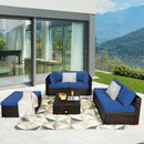 6 Pieces Outdoor Patio Rattan by LJGDeals