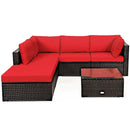 6 Pieces Outdoor Patio Rattan by LJGDeals
