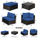 6 Pieces Outdoor Patio Rattan by LJGDeals