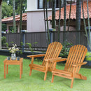 3 Pieces Adirondack Chair Set with Widened Armrest by LJGDeals