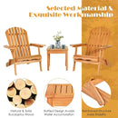 3 Pieces Adirondack Chair Set with Widened Armrest by LJGDeals