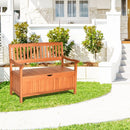 33 Gallon Wooden Storage Bench with Liner for Patio Garden Porch by LJGDeals