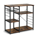 Industrial Kitchen Baker's Rack Microwave Shelf with 6 Hooks by LJGDeals