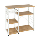 Industrial Kitchen Baker's Rack Microwave Shelf with 6 Hooks by LJGDeals
