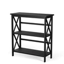 3-Tier Wooden Multi-Functional X-Design Etagere Storage Bookshelf by LJGDeals
