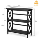 3-Tier Wooden Multi-Functional X-Design Etagere Storage Bookshelf by LJGDeals