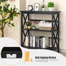 3-Tier Wooden Multi-Functional X-Design Etagere Storage Bookshelf by LJGDeals