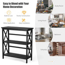 3-Tier Wooden Multi-Functional X-Design Etagere Storage Bookshelf by LJGDeals