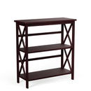 3-Tier Wooden Multi-Functional X-Design Etagere Storage Bookshelf by DirectDeals