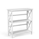 3-Tier Wooden Multi-Functional X-Design Etagere Storage Bookshelf by LJGDeals