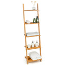 5-Tier Modern Bamboo Wall-Leaning Display Ladder Bookshelf by LJGDeals