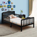 Classic Design Kids Wood Toddler Bed Frame with Two Side Safety Guardrails by LJGDeals