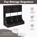 Freestanding Combo Cubby Bin Storage Organizer Unit W/3 Baskets by LJGDeals