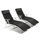 Adjustable Outdoor Lightweight Folding Chaise Lounge Chair with Pillow by LJGDeals