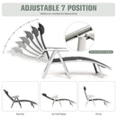 Adjustable Outdoor Lightweight Folding Chaise Lounge Chair with Pillow by LJGDeals