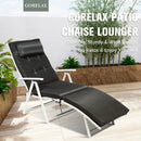 Adjustable Outdoor Lightweight Folding Chaise Lounge Chair with Pillow by LJGDeals