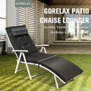 Adjustable Outdoor Lightweight Folding Chaise Lounge Chair with Pillow by LJGDeals