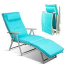 Adjustable Outdoor Lightweight Folding Chaise Lounge Chair with Pillow by LJGDeals