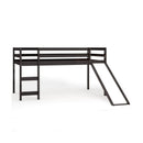 Twin Size Low Sturdy Loft Bed with Slide Wood by LJGDeals