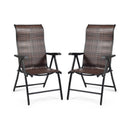 2 Pieces Patio Rattan Folding Reclining Chair by LJGDeals