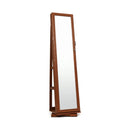 360° Rotatable 2-in-1 Lockable Jewelry Cabinet with Full-Length Mirror by LJGDeals