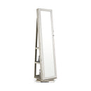 360° Rotatable 2-in-1 Lockable Jewelry Cabinet with Full-Length Mirror