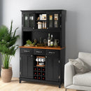 Wood Buffet Hutch Cabinet with 3 Large Drawers by LJGDeals