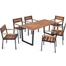 Patented 7 Pieces Patented Outdoor Patio Dining Table Set with Hole by LJGDeals