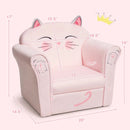 Kids Upholstered Cat Armrest Couch Sofa with Linen Fabric by LJGDeals